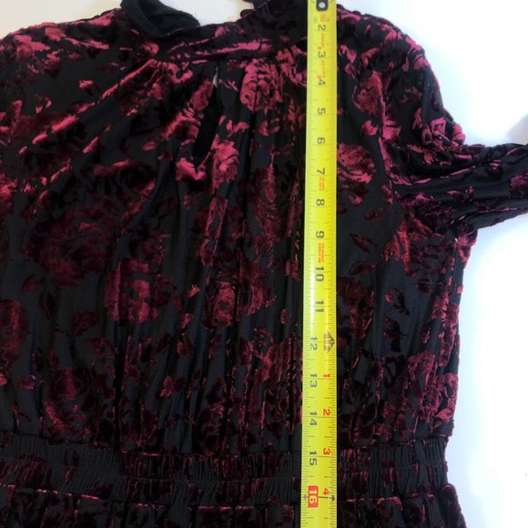 ModCloth Visionary Velvet Burnout Keyhole Dress Medium - Picture 16 of 16